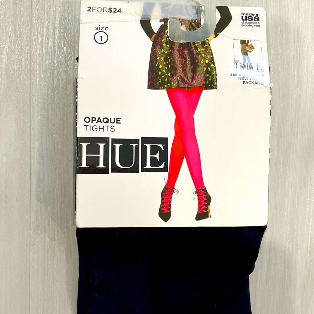 HUE Navy Tights